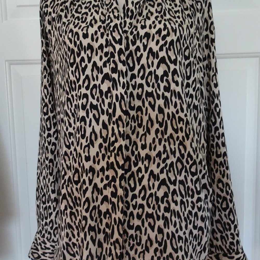 Dana Buchman Front Button Long Sleeve Shirt/Blouse-Animal Print-Size XL - Picture 4 of 9